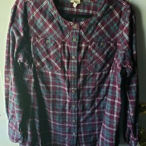 Purple plaid shirt or jacket